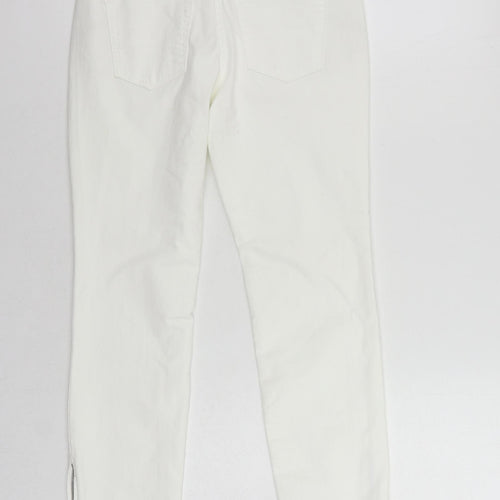 Dream Jeans Womens White Cotton Skinny Jeans Size 28 in L27 in Regular Zip - Ankle Zip