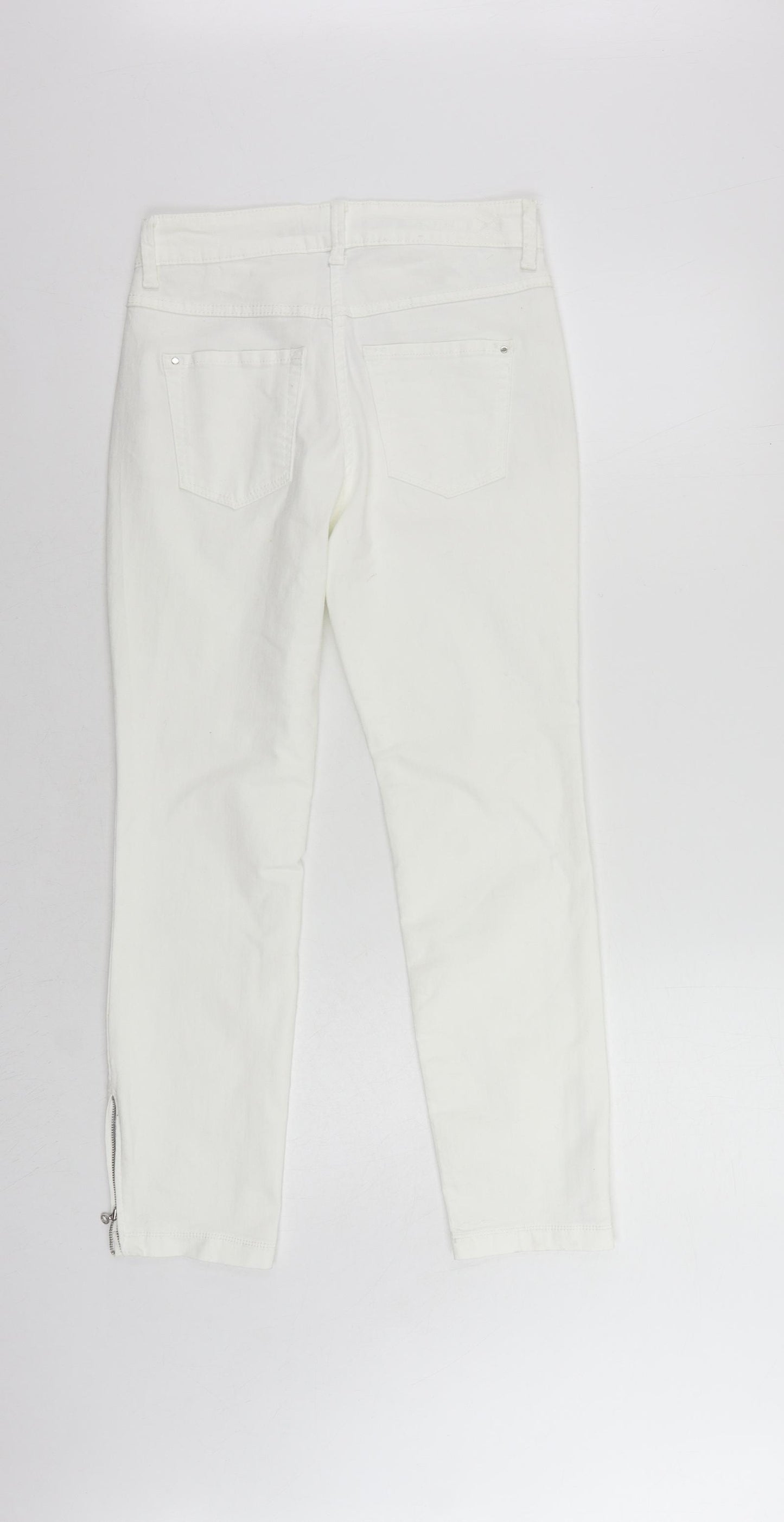 Dream Jeans Womens White Cotton Skinny Jeans Size 28 in L27 in Regular Zip - Ankle Zip