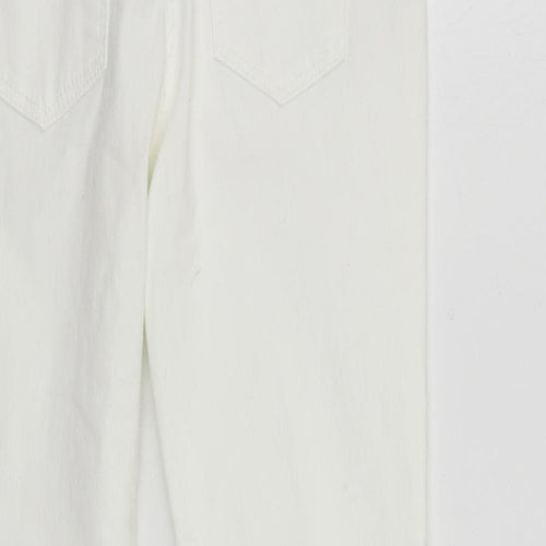Dream Jeans Womens White Cotton Skinny Jeans Size 28 in L27 in Regular Zip - Ankle Zip
