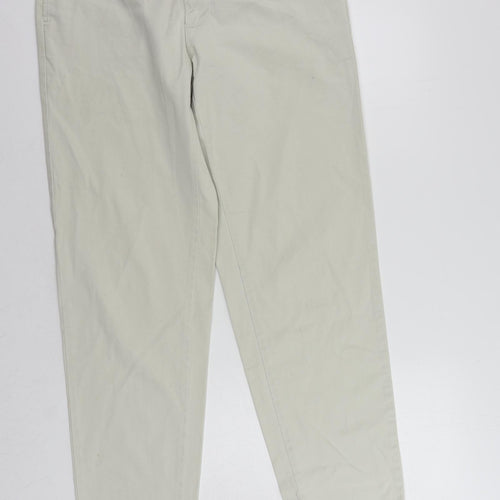 Gap Mens Beige Cotton Chino Trousers Size 34 in L32 in Regular Zip