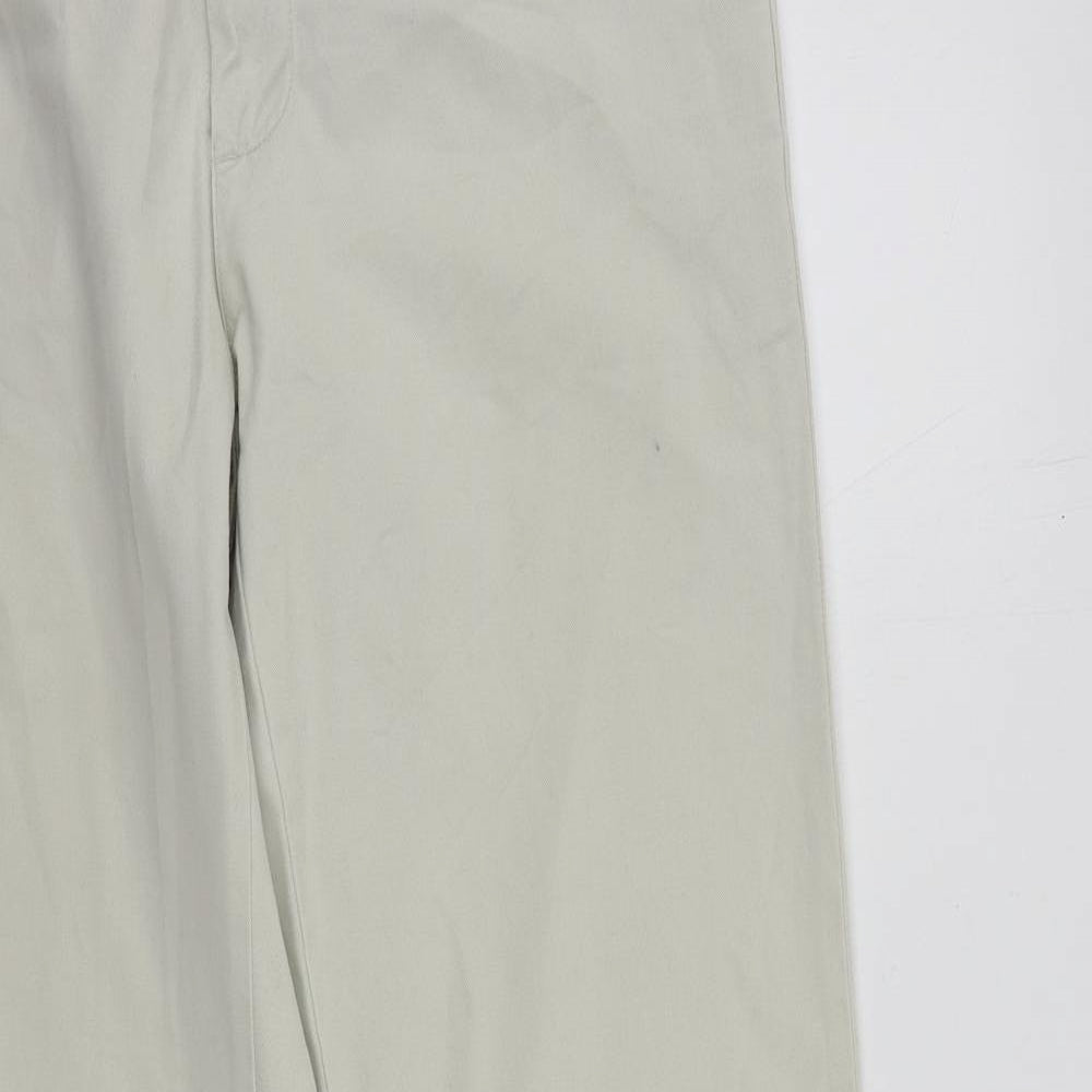 Gap Mens Beige Cotton Chino Trousers Size 34 in L32 in Regular Zip