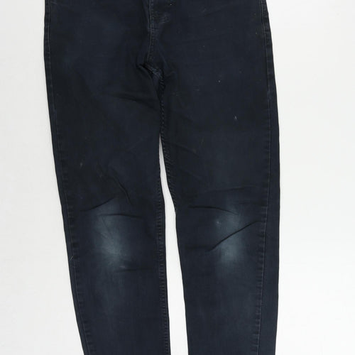 Denim & Co. Mens Blue Cotton Straight Jeans Size 30 in L30 in Slim Zip