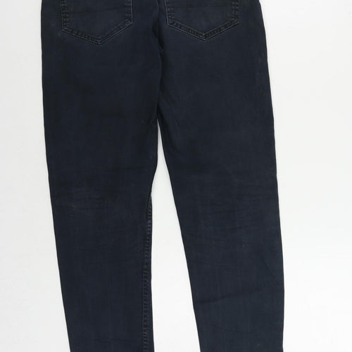 Denim & Co. Mens Blue Cotton Straight Jeans Size 30 in L30 in Slim Zip
