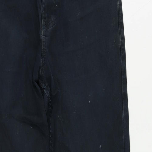 Denim & Co. Mens Blue Cotton Straight Jeans Size 30 in L30 in Slim Zip