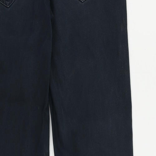 Denim & Co. Mens Blue Cotton Straight Jeans Size 30 in L30 in Slim Zip