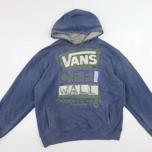VANS Mens Blue Cotton Pullover Hoodie Size XL - Vintage