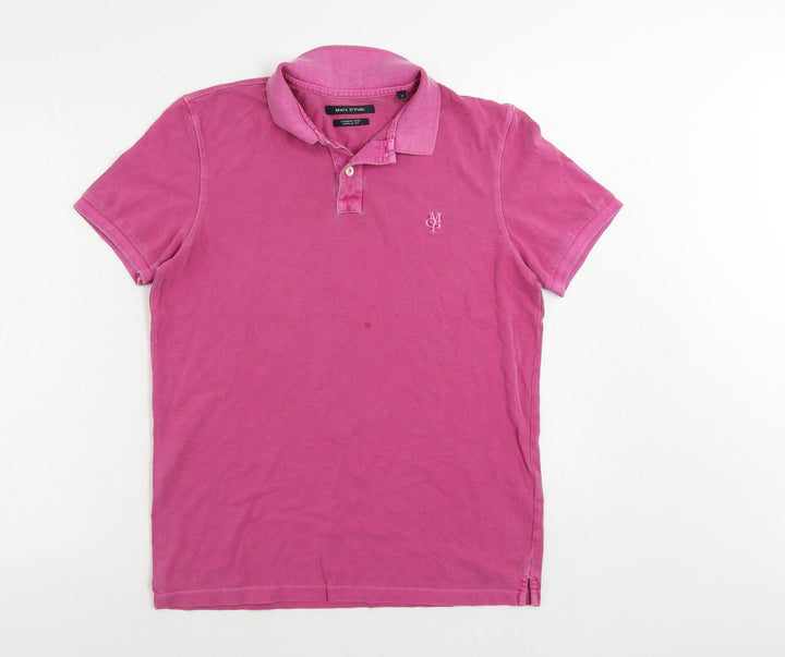 Marc O'Polo Womens Pink Cotton Basic Polo Size M Collared - Vintage