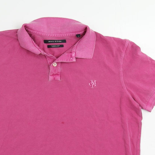 Marc O'Polo Womens Pink Cotton Basic Polo Size M Collared - Vintage
