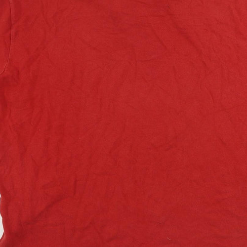 Polo Ralph Lauren Mens Red Cotton Polo Size XL Collared Button - Vintage