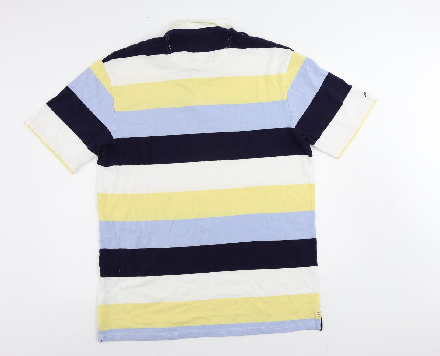 Canterbury Mens Multicoloured Striped Cotton Polo Size 2XL Collared Button - Vintage