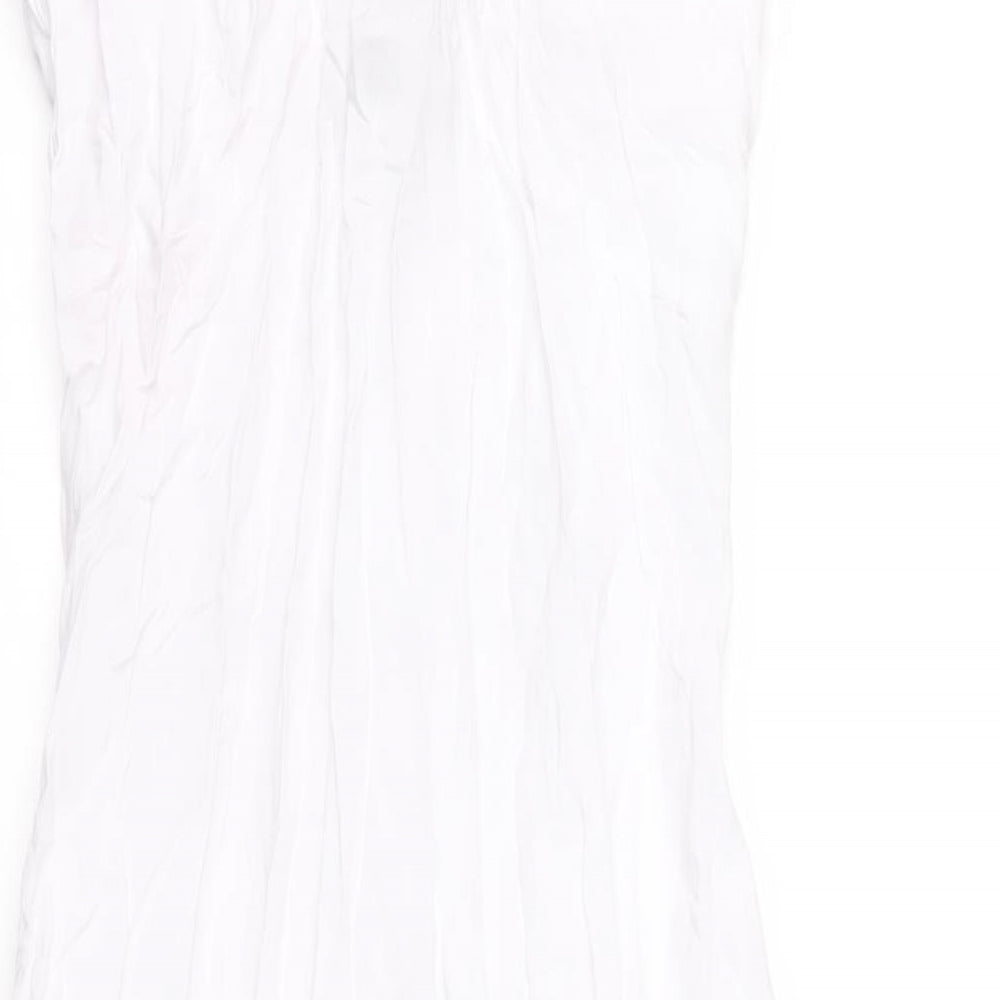 Marks and Spencer Womens Green Tie Dye Viscose Maxi Size 10 V-Neck Pullover