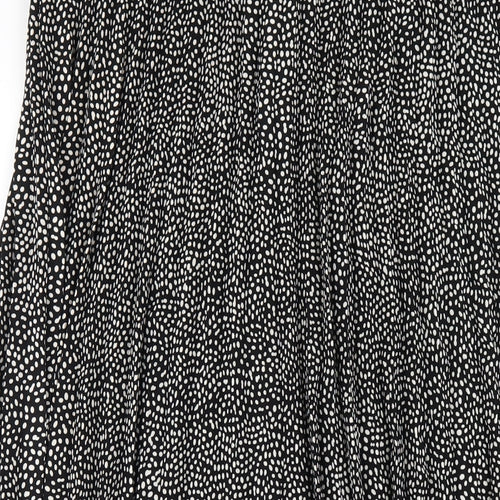 Joules Womens Black Polka Dot Polyester Pleated Skirt Size 16