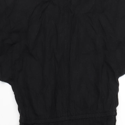 Marks and Spencer Womens Black Linen A-Line Size 6 V-Neck Pullover