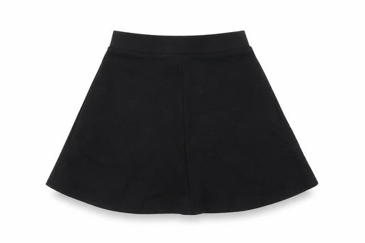 Marks and Spencer Girls Black Cotton A-Line Skirt Size 5-6 Years Regular Pull On