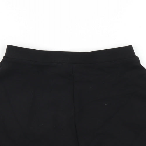 Marks and Spencer Girls Black Cotton A-Line Skirt Size 5-6 Years Regular Pull On