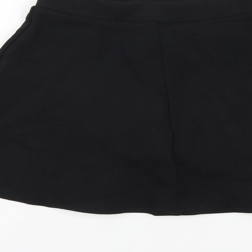 Marks and Spencer Girls Black Cotton A-Line Skirt Size 5-6 Years Regular Pull On