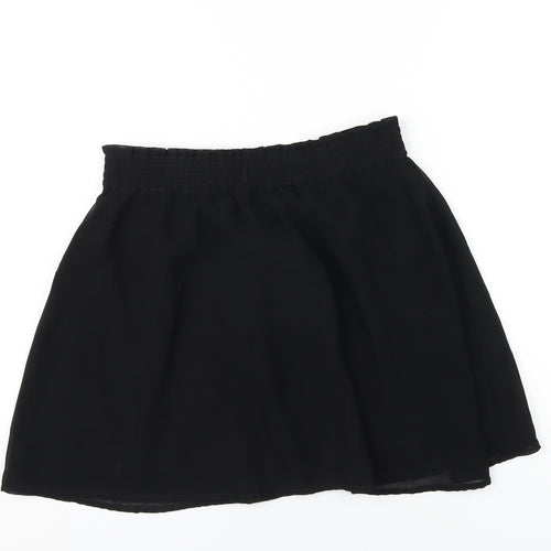 Only Womens Black Polyester A-Line Skirt Size 10