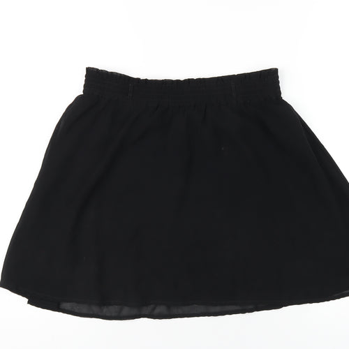 Only Womens Black Polyester A-Line Skirt Size 10