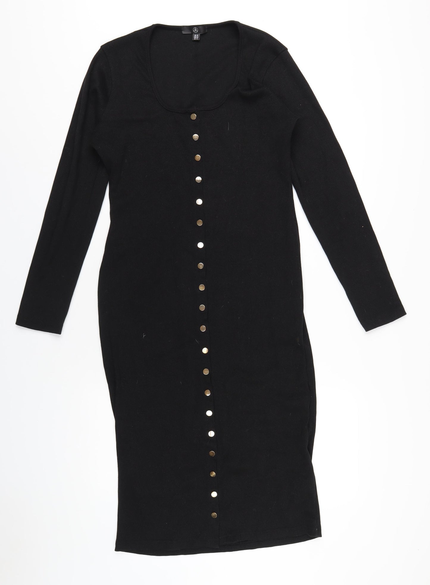 Missguided Womens Black Polyester Bodycon Size 18 Square Neck Pullover