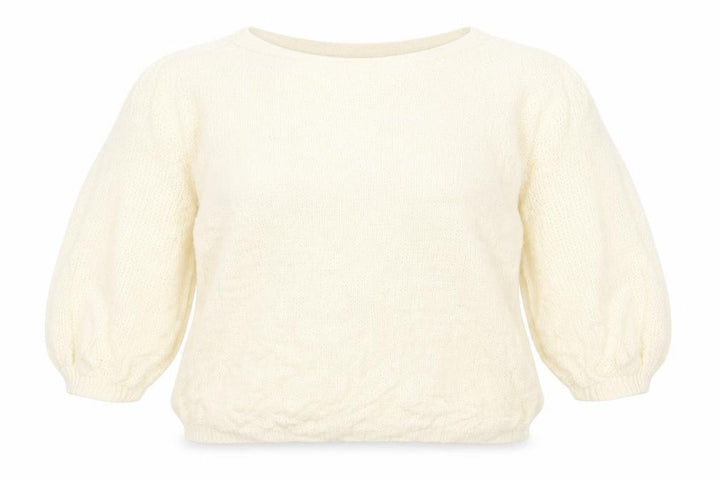 Nasty Gal Womens Ivory Round Neck Acrylic Pullover Jumper Size S