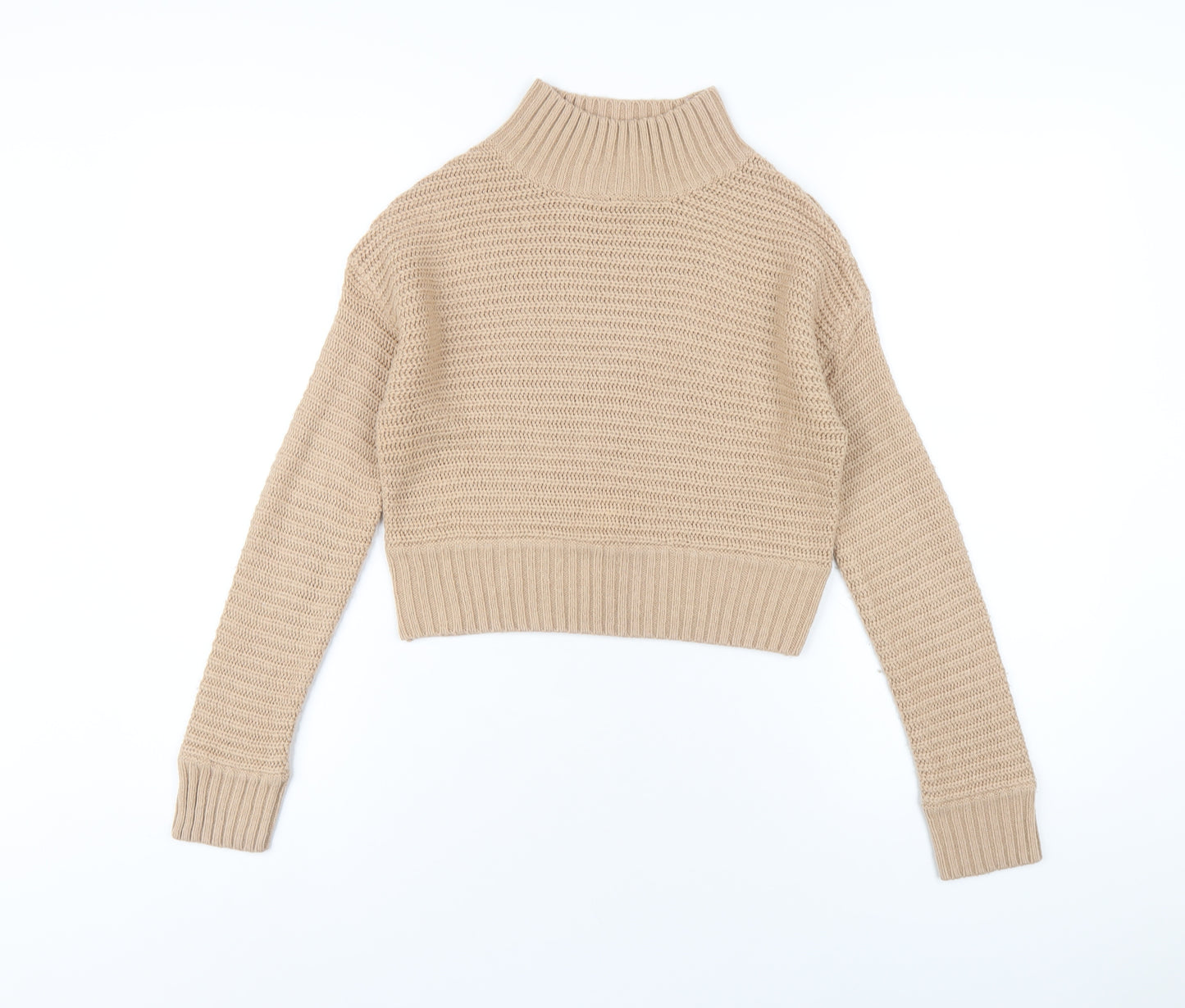 New Look Girls Brown High Neck Acrylic Pullover Jumper Size 10-11 Years Pullover