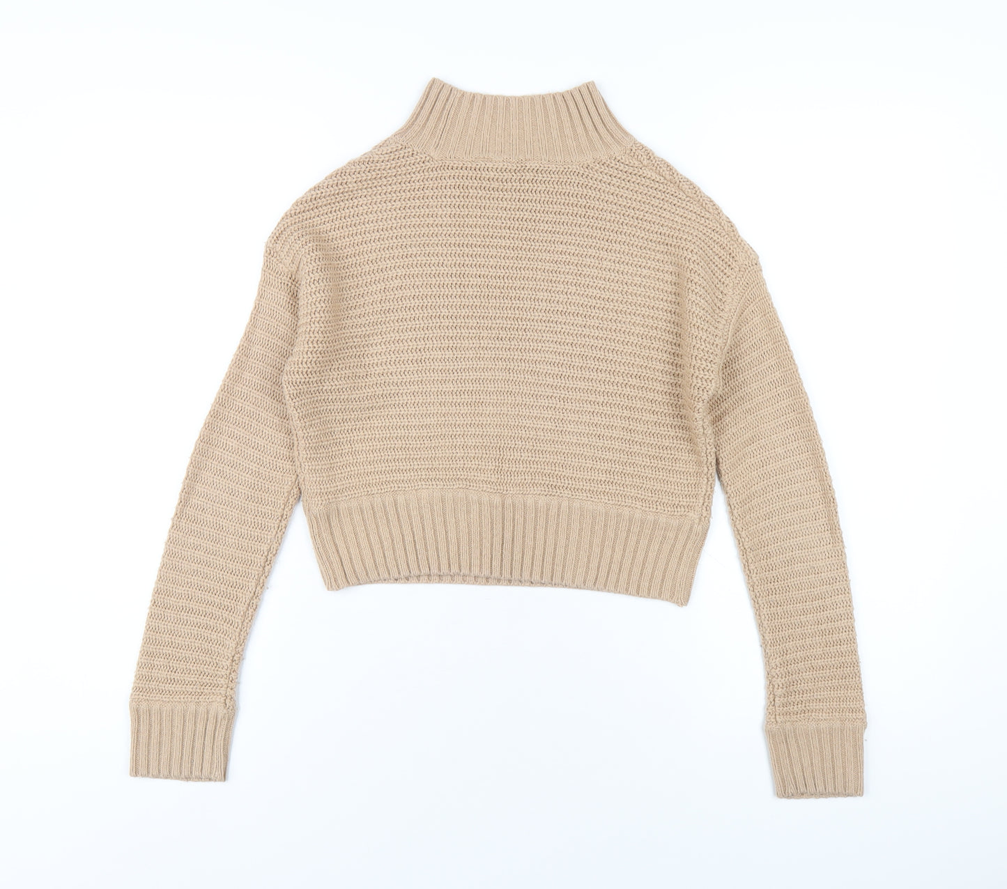 New Look Girls Brown High Neck Acrylic Pullover Jumper Size 10-11 Years Pullover