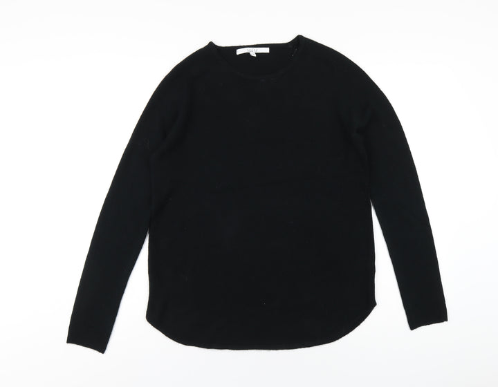 Vida Vi Womens Black Round Neck Acrylic Pullover Jumper Size M