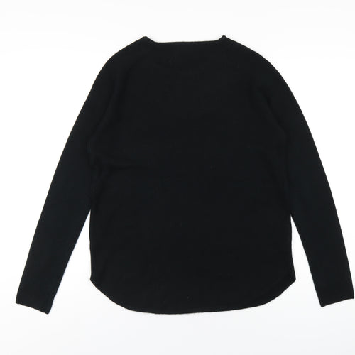 Vida Vi Womens Black Round Neck Acrylic Pullover Jumper Size M
