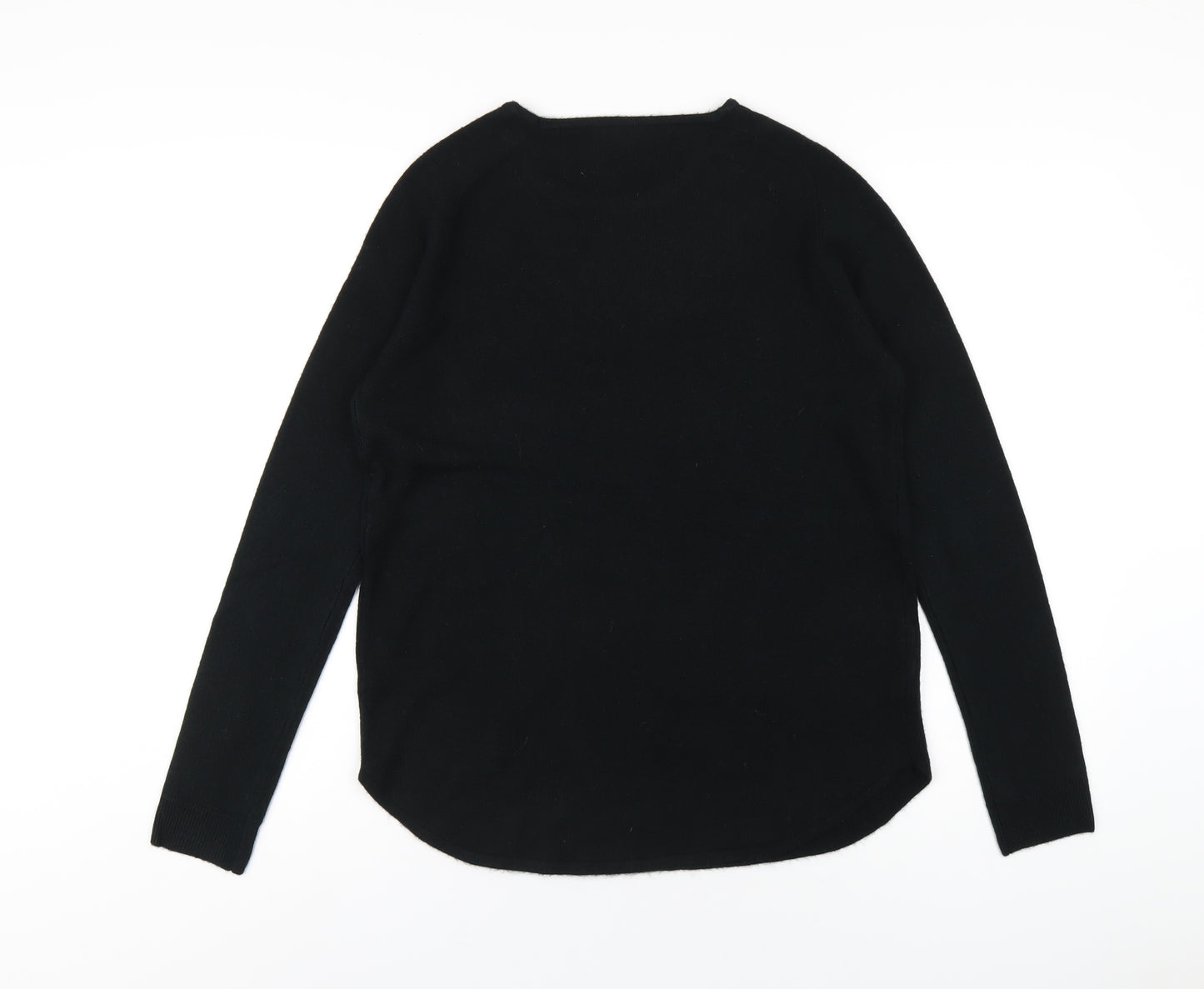 Vida Vi Womens Black Round Neck Acrylic Pullover Jumper Size M