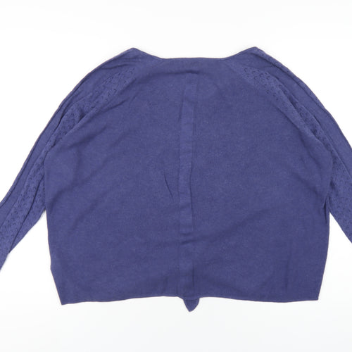Marks and Spencer Womens Blue Round Neck Cotton Pullover Jumper Size 12