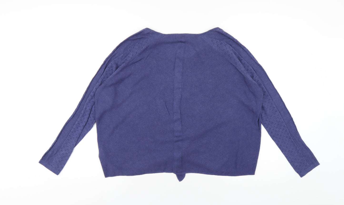 Marks and Spencer Womens Blue Round Neck Cotton Pullover Jumper Size 12