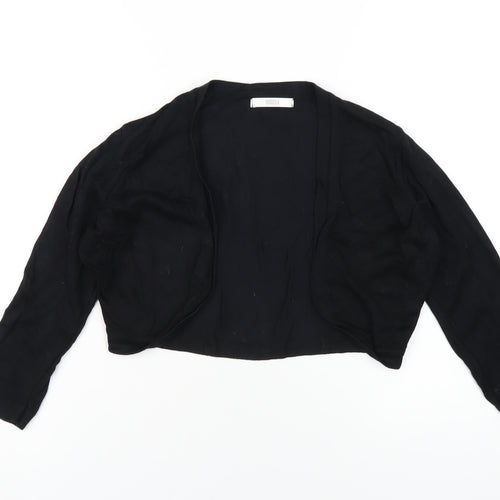 Marks and Spencer Womens Black V-Neck Viscose Shrug Jumper Size 12