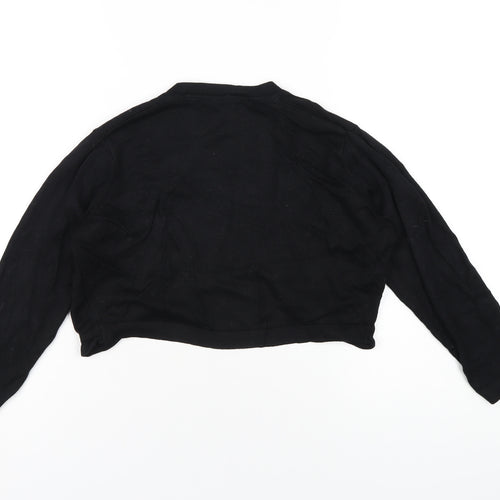 Marks and Spencer Womens Black V-Neck Viscose Shrug Jumper Size 12