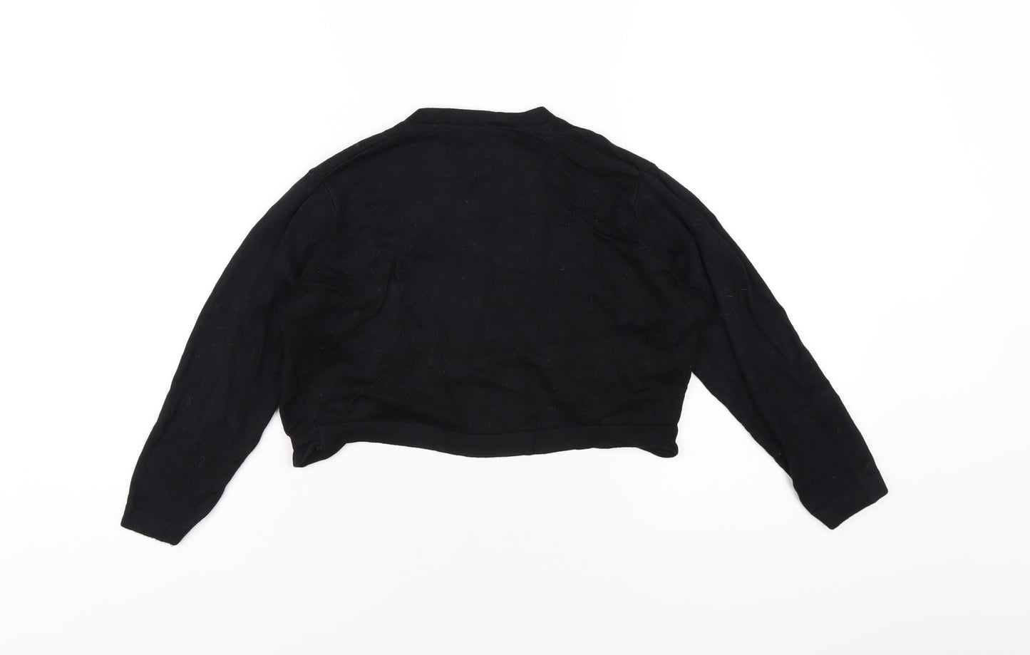 Marks and Spencer Womens Black V-Neck Viscose Shrug Jumper Size 12