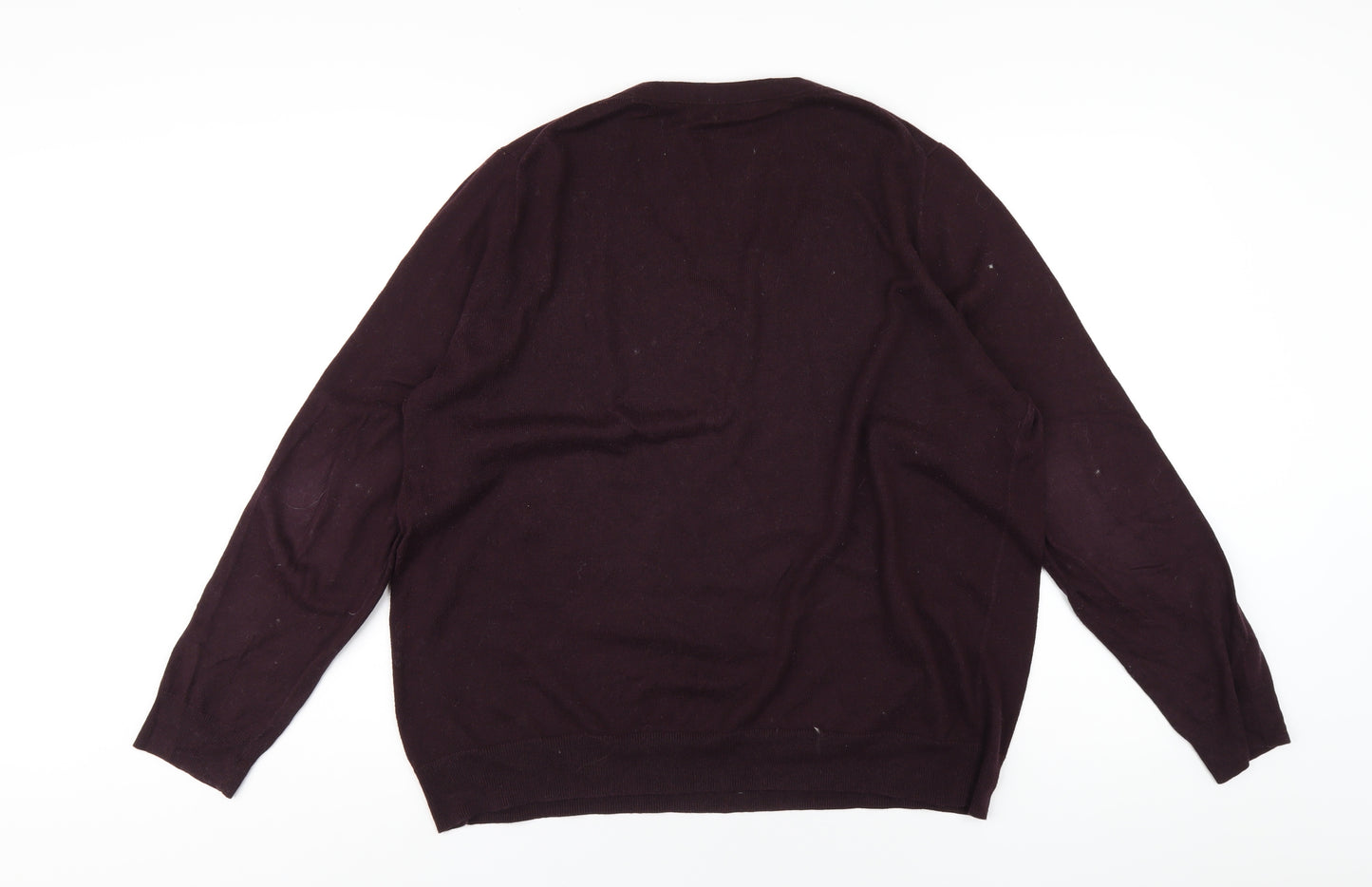 Crew Clothing Womens Purple V-Neck Cotton Pullover Jumper Size 18