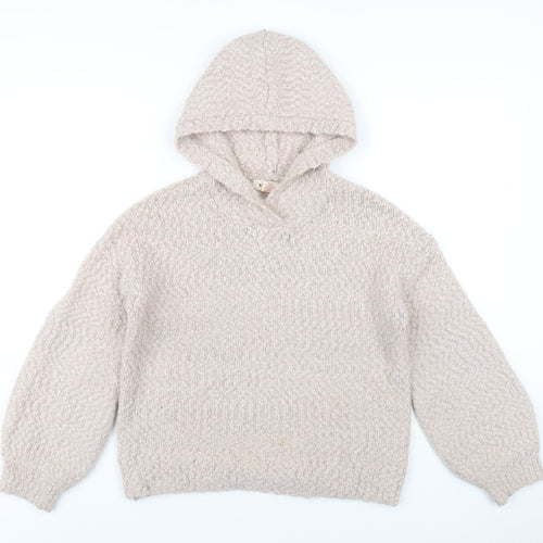 Yes Lola Womens Pink Polyester Pullover Hoodie Size S Pullover