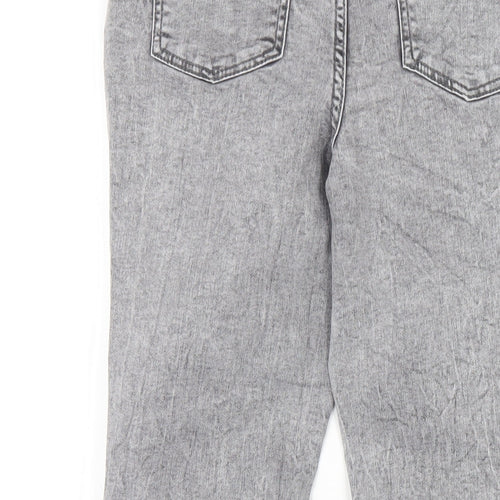 PEP&CO Womens Grey Cotton Skinny Jeans Size 10 L27 in Regular Zip