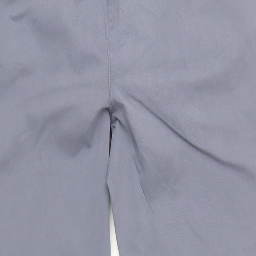 NEXT Womens Blue Cotton Chino Trousers Size 12 L30 in Regular Zip