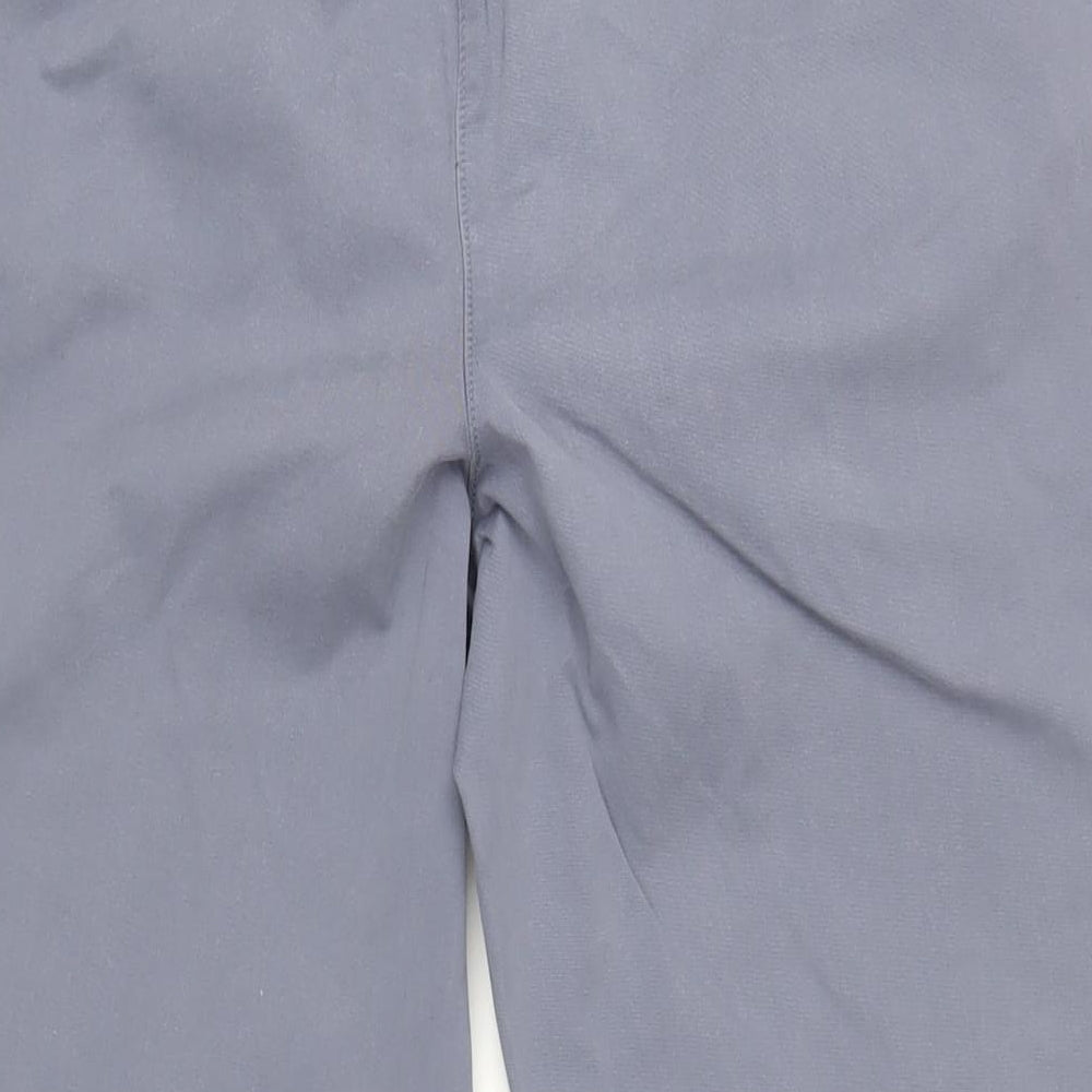 NEXT Womens Blue Cotton Chino Trousers Size 12 L30 in Regular Zip