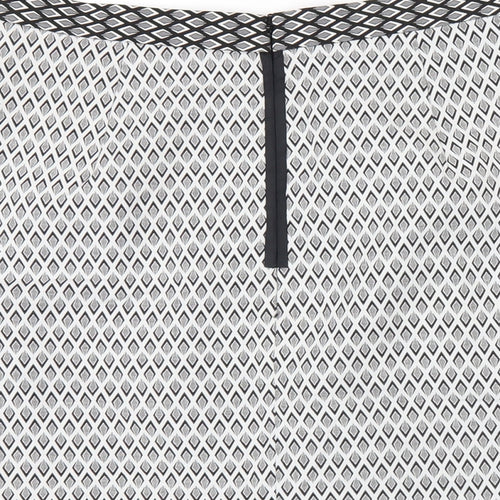 Coast Womens Grey Geometric Polyester A-Line Skirt Size 10 Zip