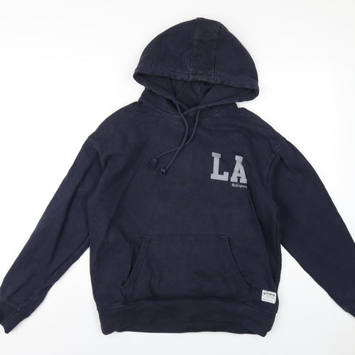 The Stronghold Mens Blue Cotton Pullover Hoodie Size M