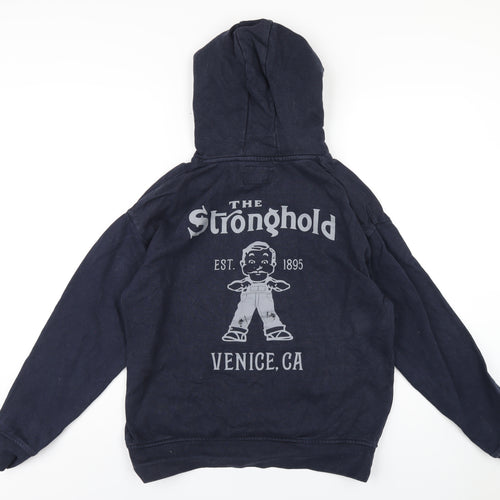 The Stronghold Mens Blue Cotton Pullover Hoodie Size M