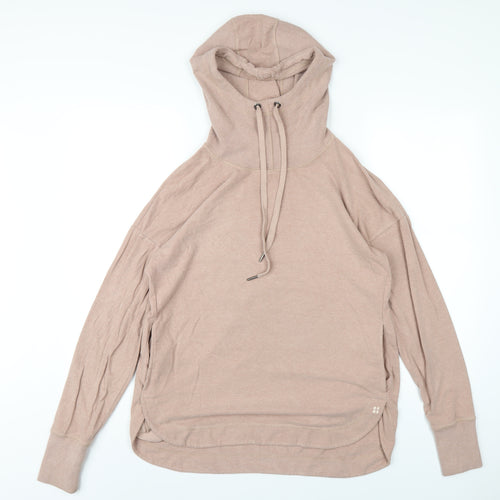 Sweaty Betty Womens Pink Cotton Pullover Hoodie Size S Pullover