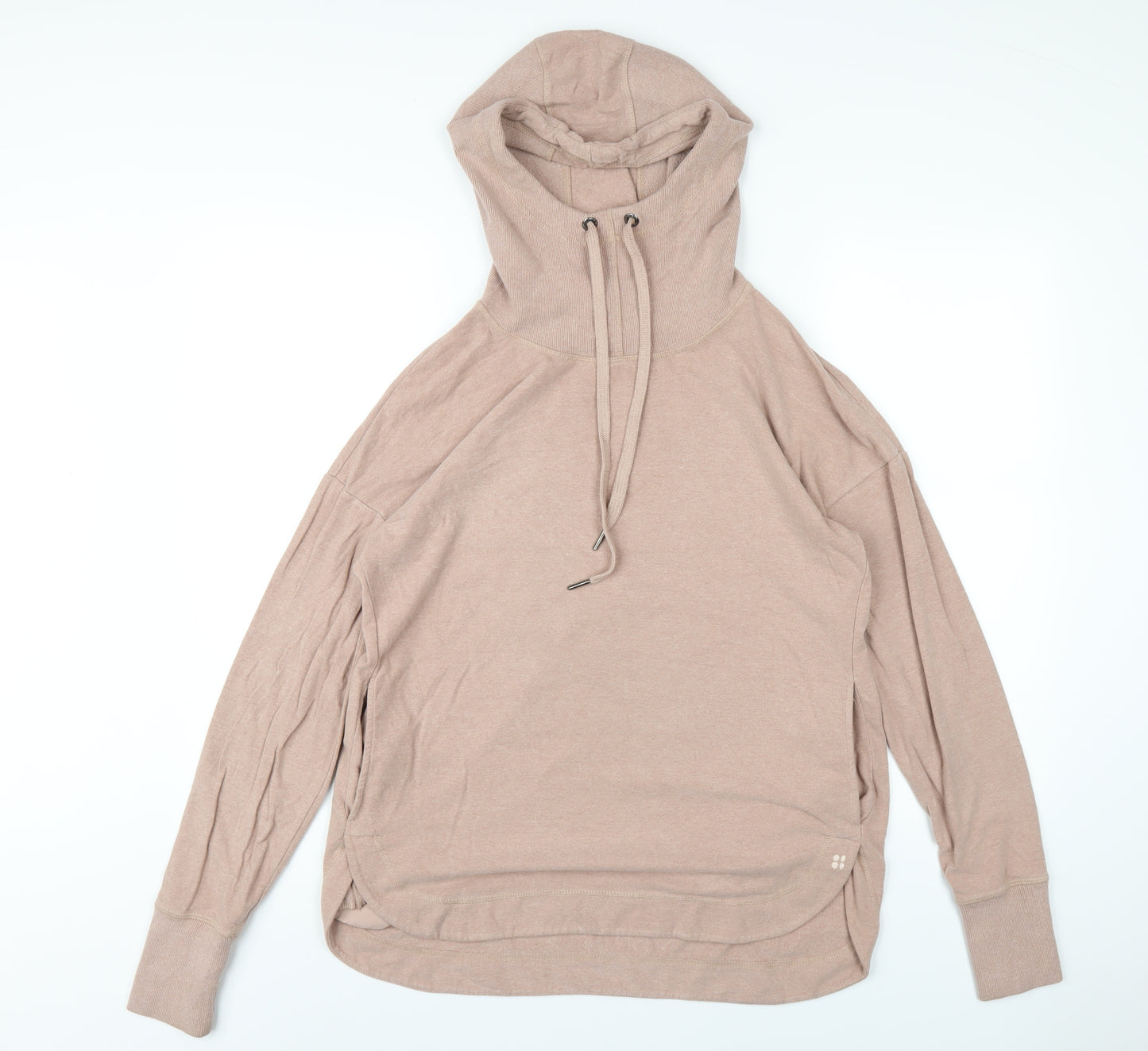Sweaty Betty Womens Pink Cotton Pullover Hoodie Size S Pullover