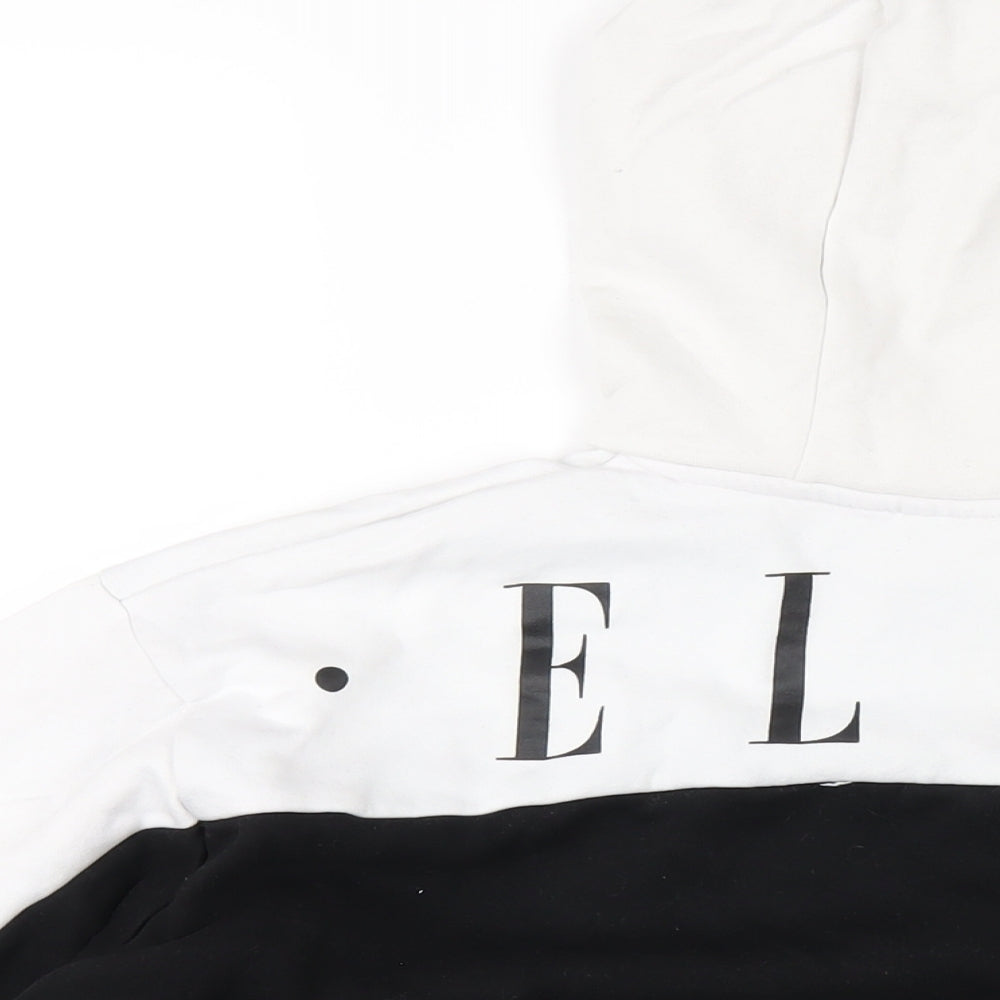 ELLE Girls Black Cotton Pullover Hoodie Size 12-13 Years Pullover