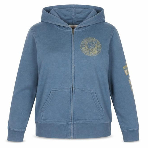 PINK Womens Blue Cotton Full Zip Hoodie Size M Zip