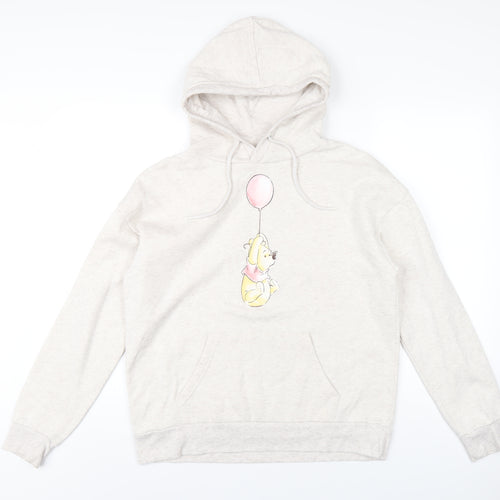 Disney Womens Beige Cotton Pullover Hoodie Size 10 Pullover - Winnie the Pooh
