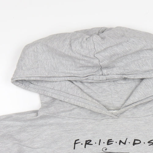Friends Womens Grey Cotton Pullover Hoodie Size 12 Pullover
