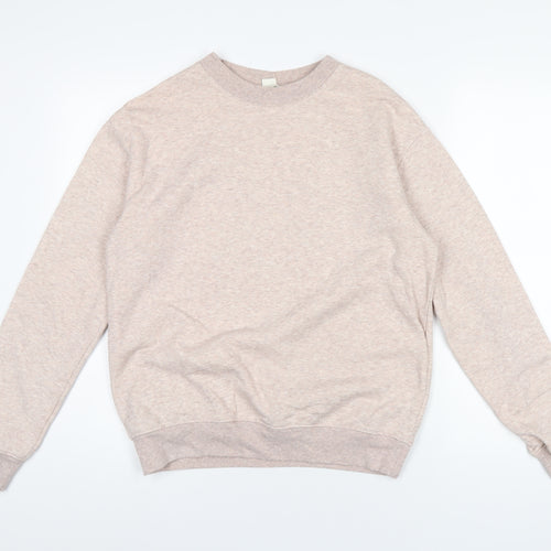H&M Womens Pink Cotton Pullover Sweatshirt Size XS Pullover