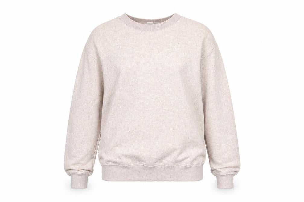Front view of H&M women’s pink cotton pullover sweatshirt, size XS, pullover